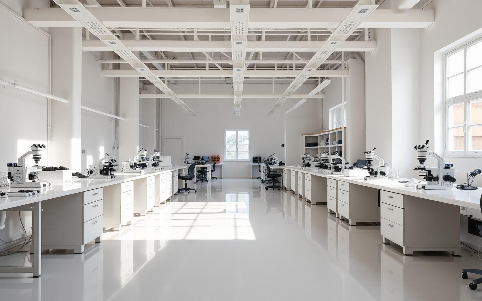Bright Netaji Jewels manufacturing floor with microscopes and workstations