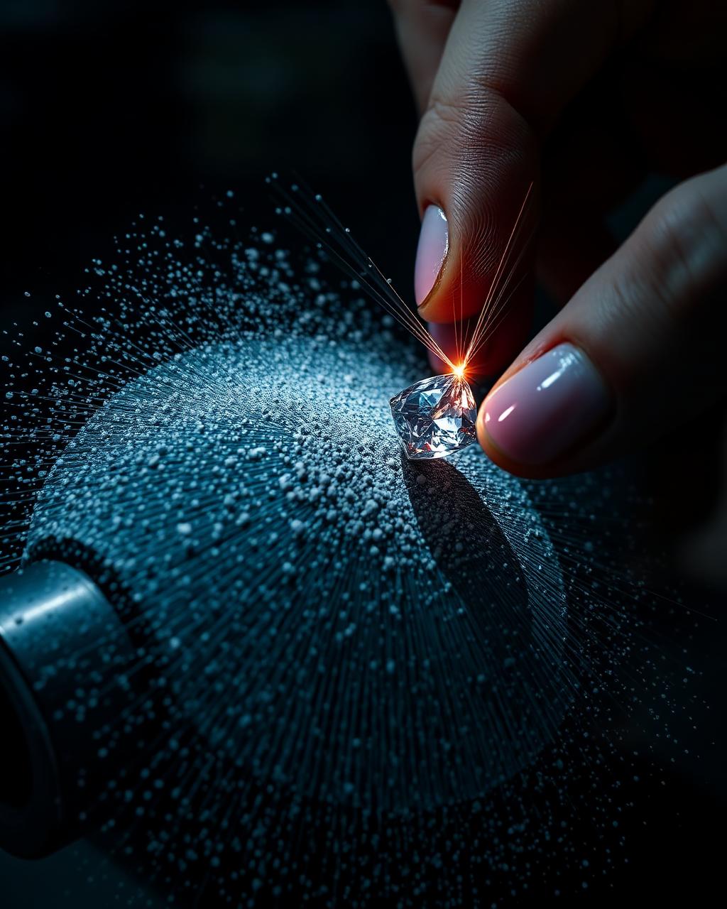 Polishing scaif shaping a diamond facet