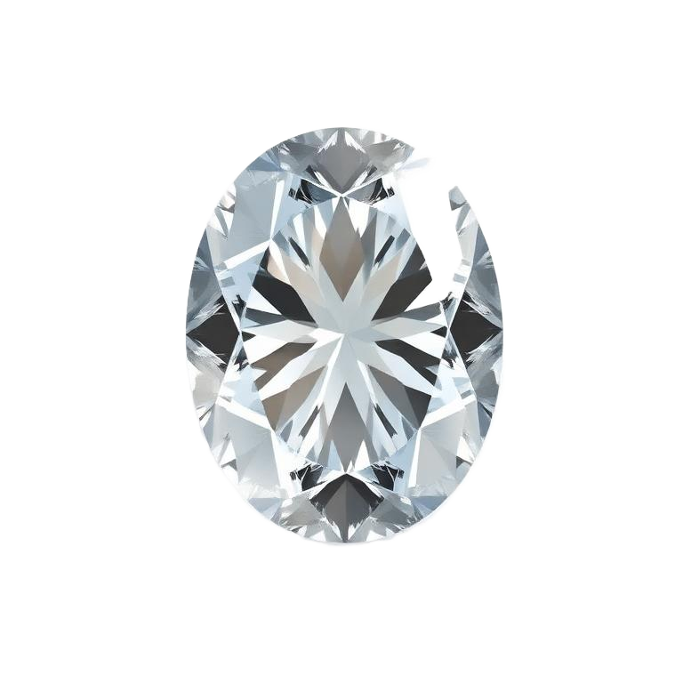 Oval cut diamond